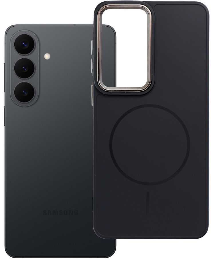Oem Dėklas na Samsung S26 PLUS Frame Mag Cover zgodne su MagSafe juoda
