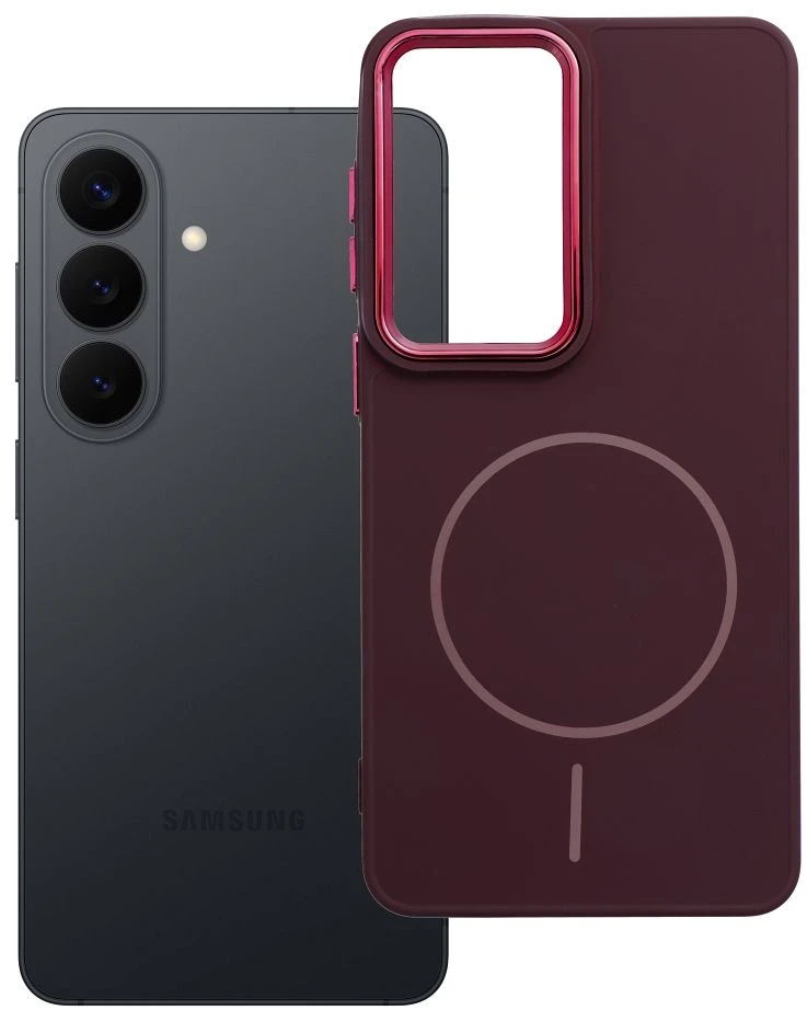Dėklas Oem Futerał FRAME MAG COVER kompatybilny su MagSafe do SAMSUNG S26 Plus violetinė