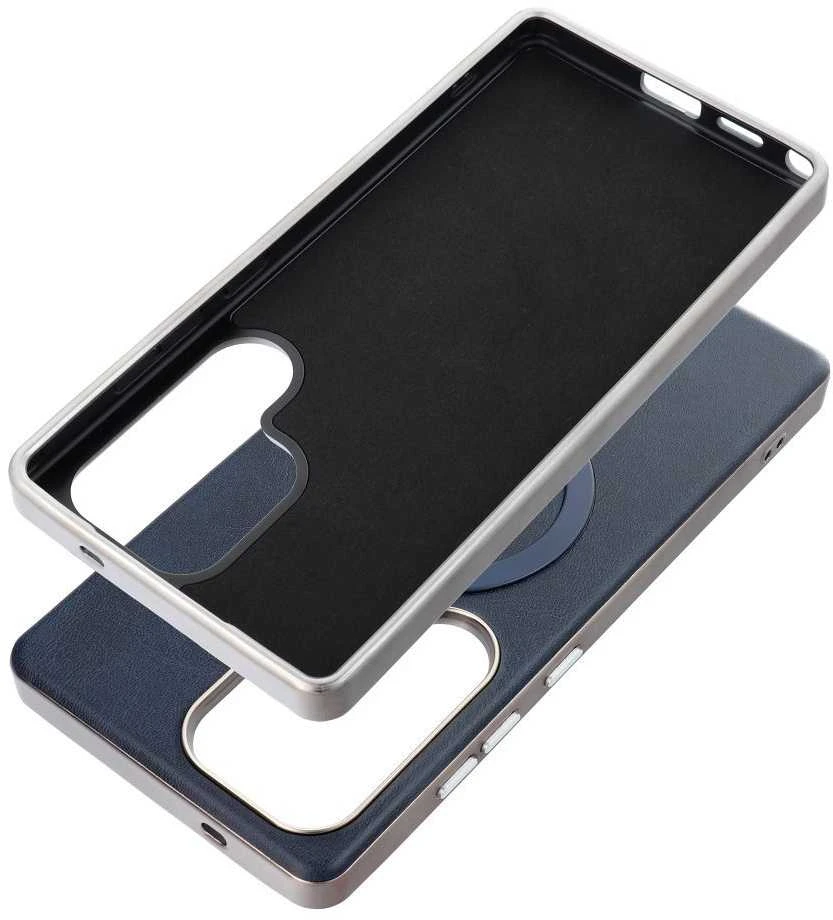 Oem Dėklas na Samsung S25 FE Gentleman Mag Cover zgodne su MagSafe tamsiai mėlyna