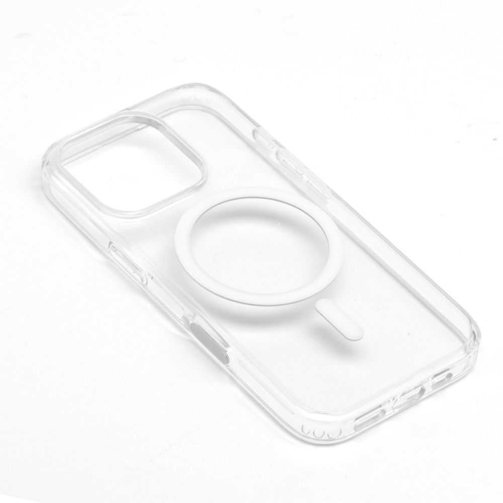 Oem Originalus „iPhone 16 PRO MAX“ skaidrus „Mag Cover Elite“ dėklas (STR / NEGELTONAS / KAMEROS VALDYMO MYGTUKAS), suderinamas su skaidriu „MagSafe“