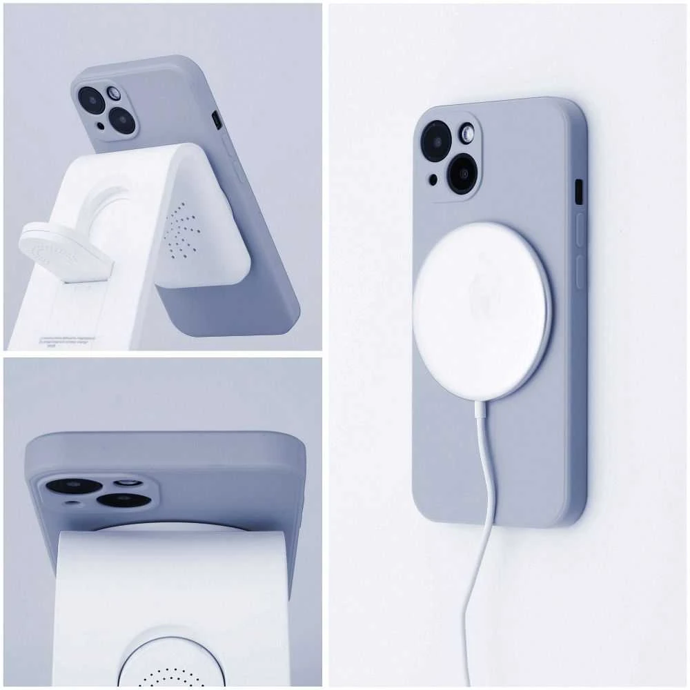 Oem „Dėklas, skirtas Samsung S26 PLUS, Silicone Mag Cover, suderinamas su MagSafe (apsauga kamerai), šviesiai mėlynas“