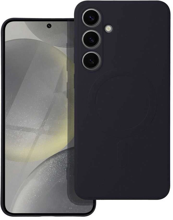 Oem SILICONE MAG COVER dėklas suderinamas su MagSafe skirtas Samsung Galaxy A55 juodos spalvos