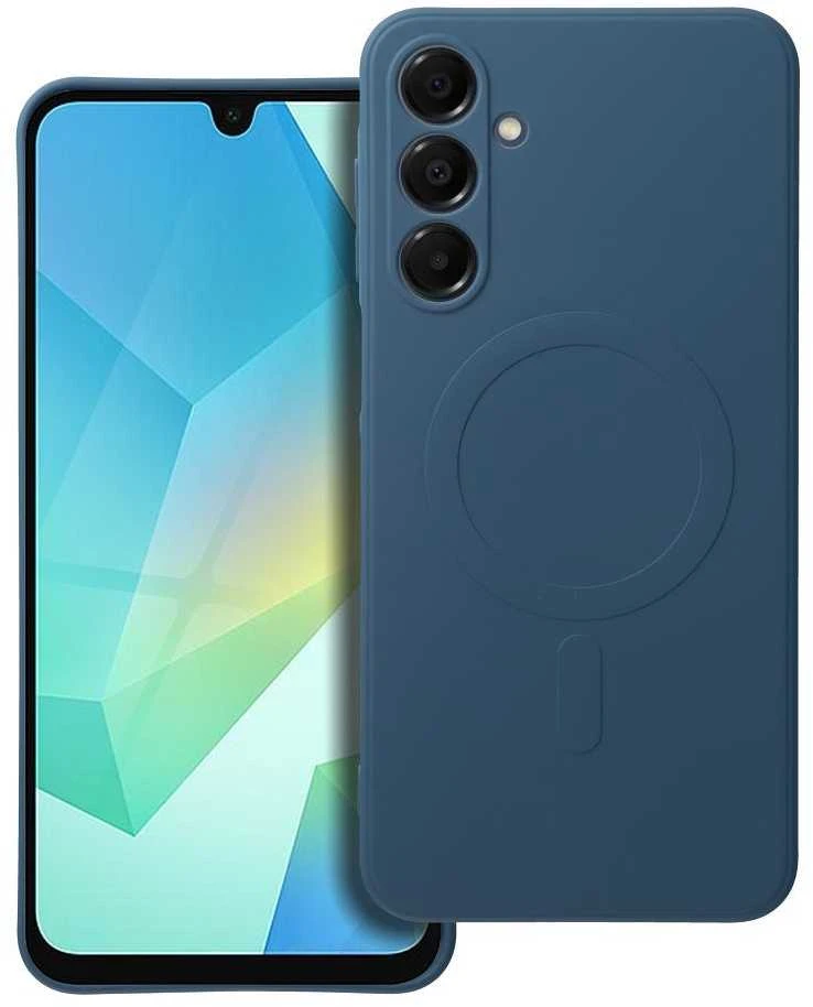 Oem SILICONE MAG COVER dėklas suderinamas su MagSafe skirtas Samsung Galaxy A16 mėlynos spalvos