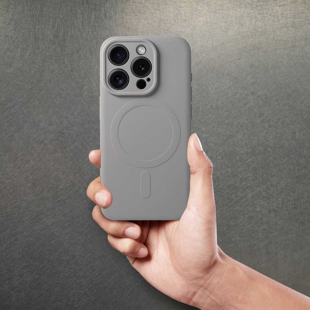 Oem Dėklas na Samsung A57 Silicone Mag Cover zgodne su MagSafe (camera protection) tytanowo pilka