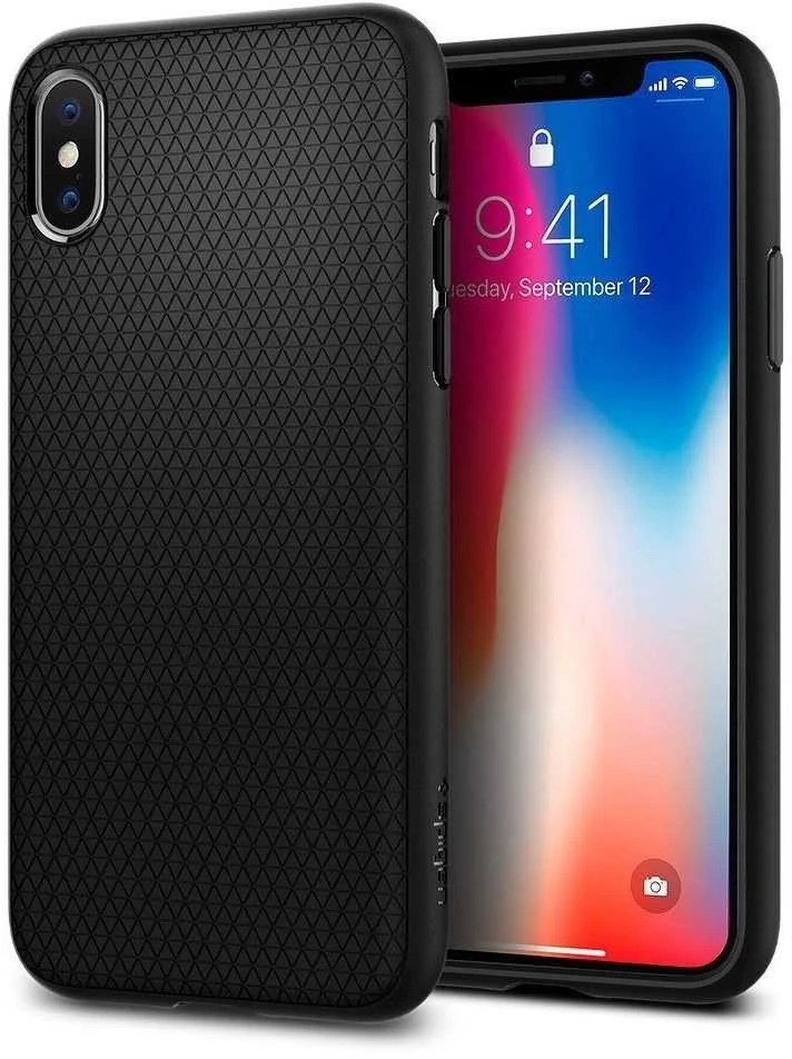 Dėklas Spigen LIQUID AIR Apple iPhone 7 / 8 / SE 2020 / 2022 Juodas