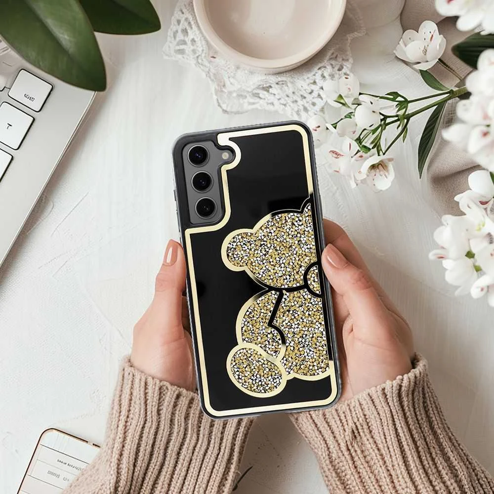Oem Dėklas na Samsung A17 / A18 Teddy Bear auksinė
