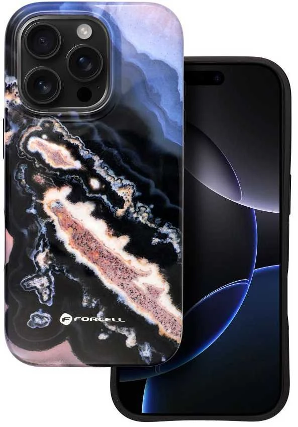 „iPhone 15 Forcell F-Protect Mirage“ dėklas, suderinamas su „MagSafe Military Drop-Test“ auksinis island