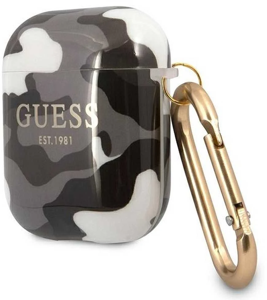 Apple AirPods Guess Camo Collection (GUA2UCAMG) ausinių dėklas juodos spalvos