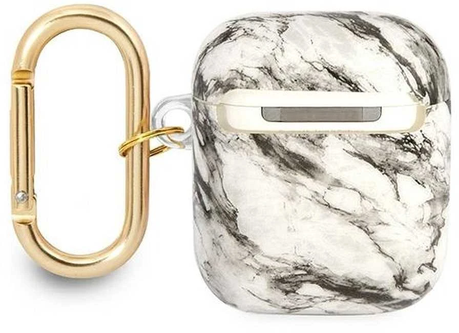 Guess GUA2HCHMAG AirPods dėklas pilkos spalvos Marble Strap Collection
