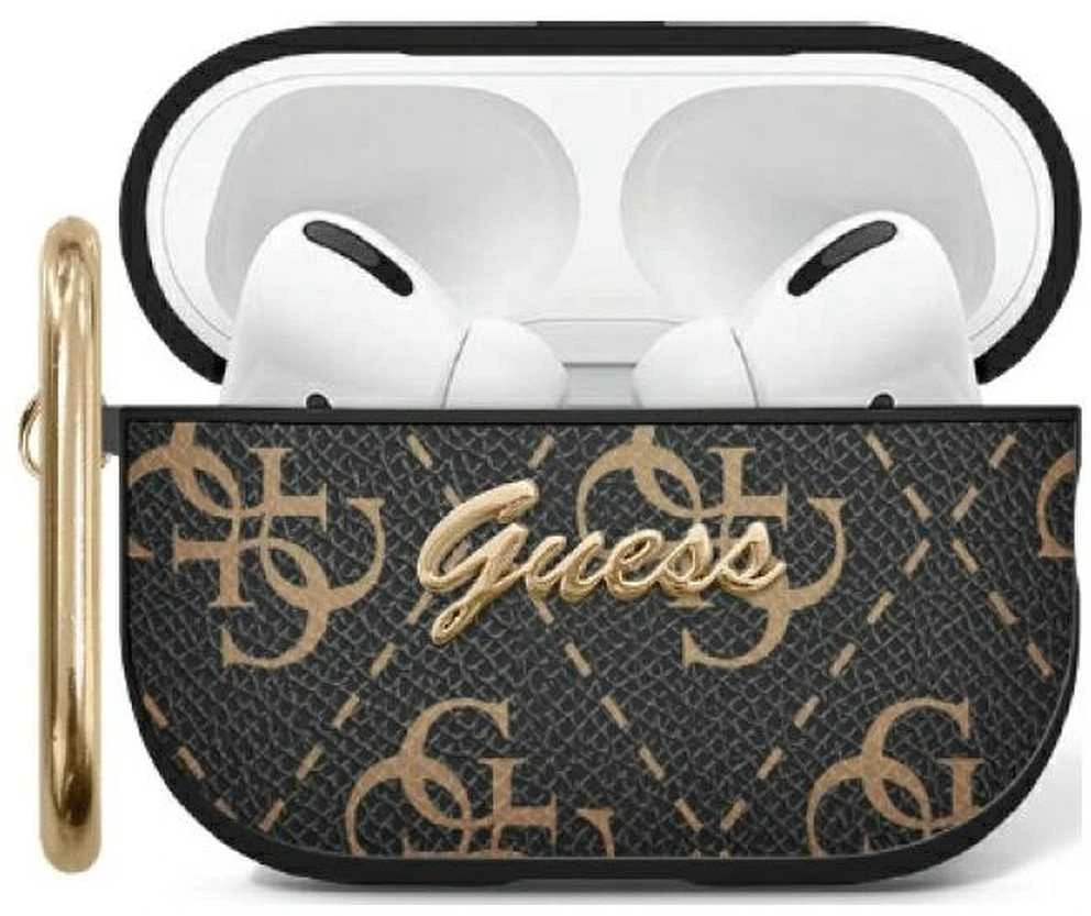 Guess GUA2PG4GPK AirPods 1/2 dėklas juodos spalvos 4G Hook