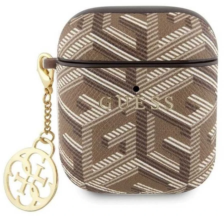 Guess GUA2PGCE4CW AirPods 1/2 dėklas rudos spalvos GCube Charm