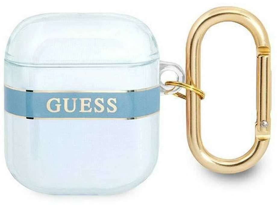 Guess GUA2HHTSB AirPods dėklas mėlynos spalvos Strap Collection