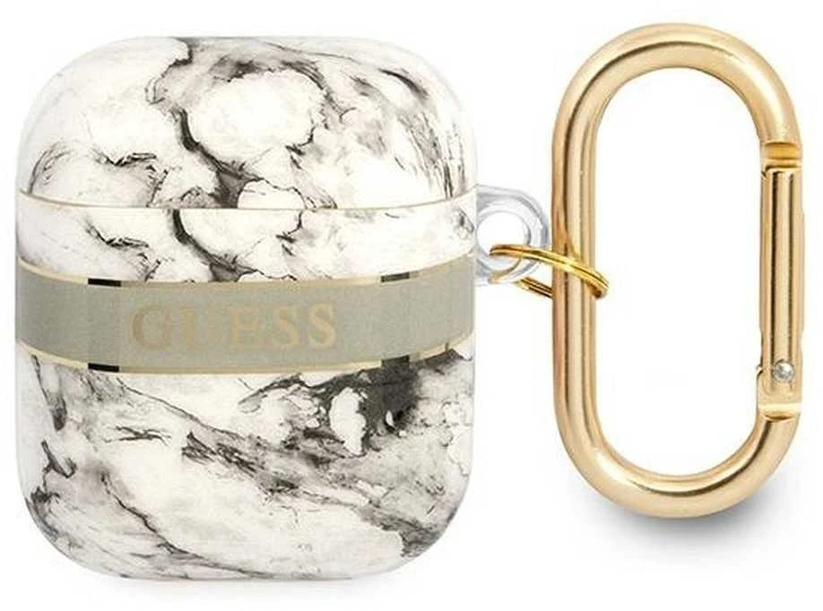 Guess GUA2HCHMAG AirPods dėklas pilkos spalvos Marble Strap Collection