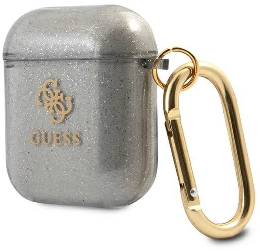 Guess dėklas, skirtas Airpods GUA2UCG4GK juodos spalvos Glitter Collection