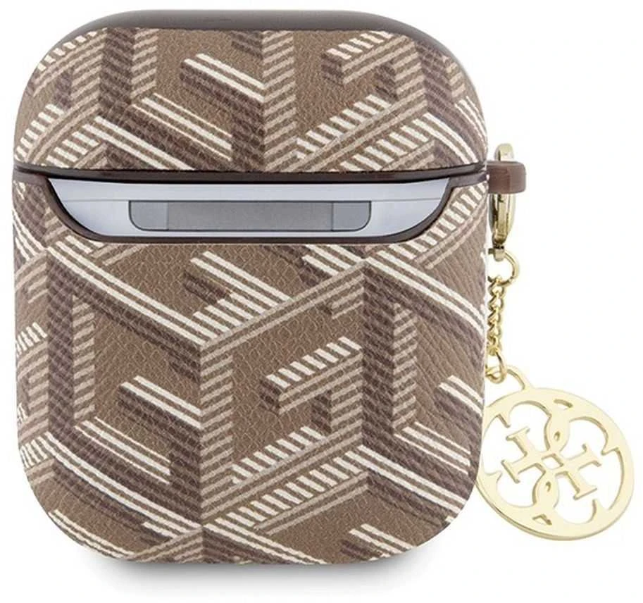 Guess GUA2PGCE4CW AirPods 1/2 dėklas rudos spalvos GCube Charm
