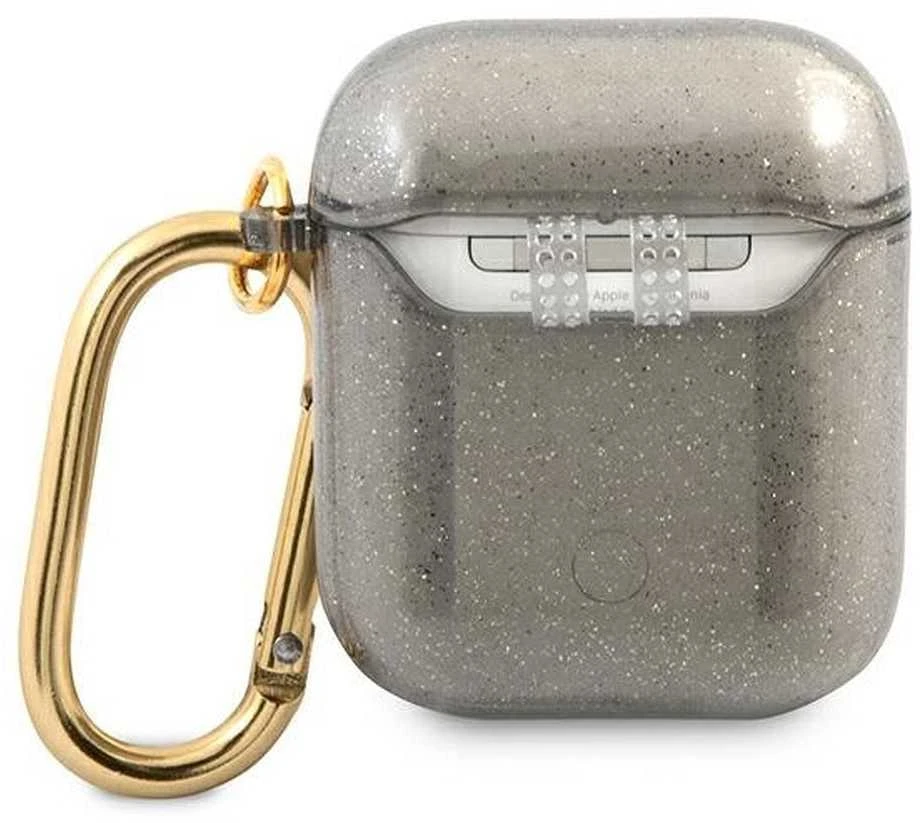 Guess dėklas, skirtas Airpods GUA2UCG4GK juodos spalvos Glitter Collection