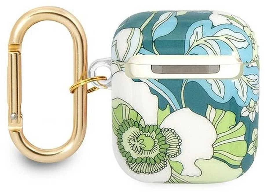Guess GUA2HHFLN AirPods dėklas žalios spalvos Flower Strap Collection