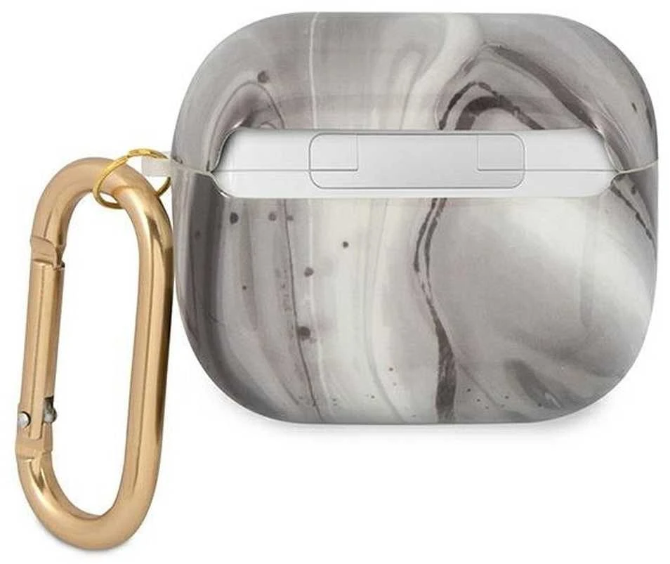 Guess GUA3UNMK AirPods 3 dėklas juodos spalvos Marble Collection