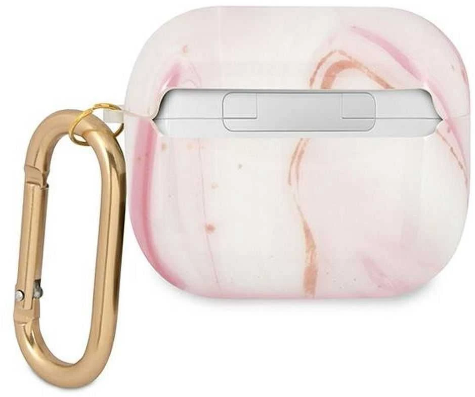 Guess GUA3UNMP AirPods 3 dėklas rožinės spalvos Marble Collection