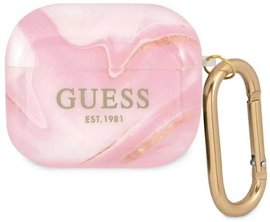 Guess GUA3UNMP AirPods 3 dėklas rožinės spalvos Marble Collection