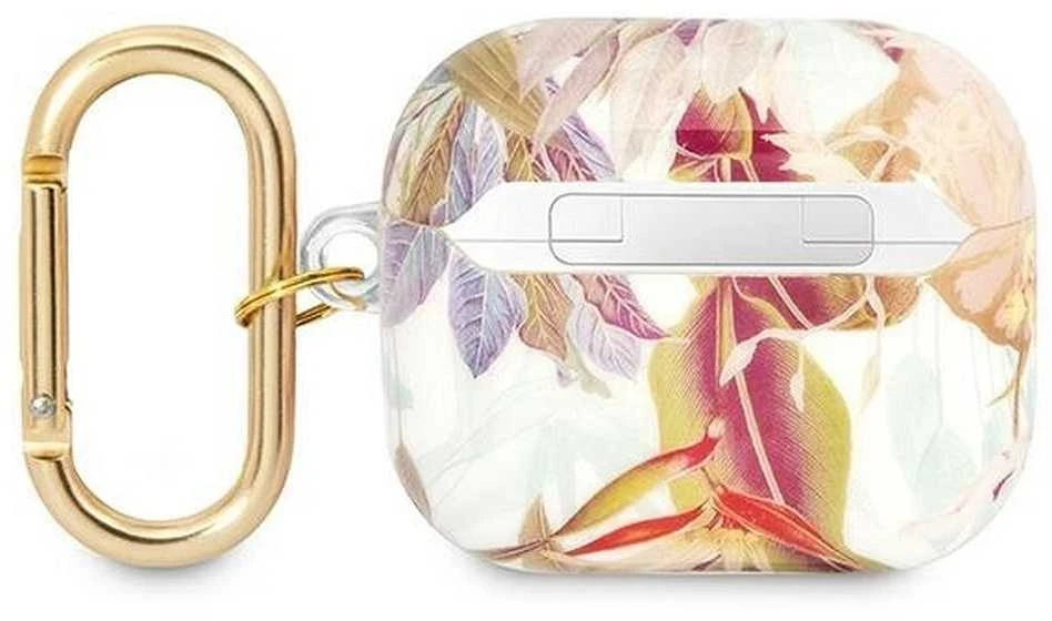 Guess GUA3HHFLU AirPods 3 dėklas violetinės spalvos Flower Strap Collection