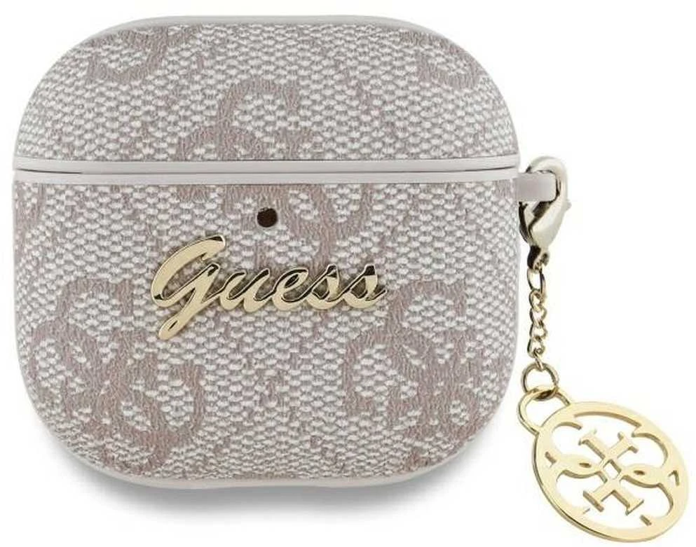Guess GUA4G4GSMP AirPods 4 dėklas rožinės spalvos 4G Charm Collection
