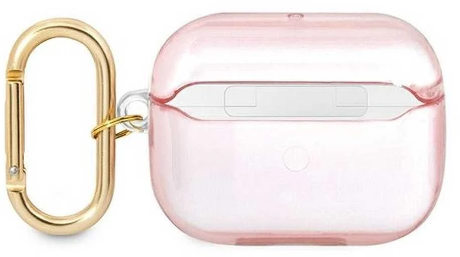 Guess GUAPHHTSP AirPods Pro dėklas rožinės spalvos Strap Collection