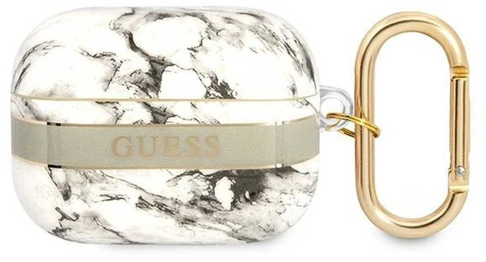 Guess GUAPHCHMAG AirPods Pro dėklas pilkos spalvos Marble Strap Collection
