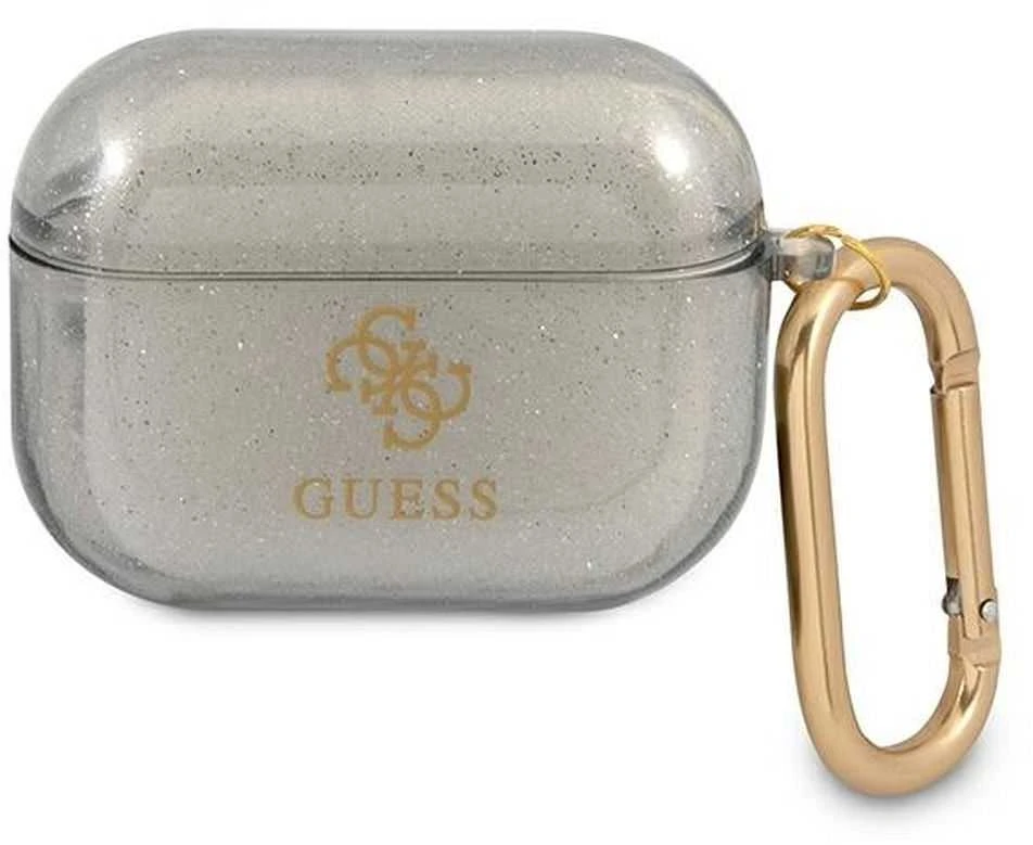 Dėklas GUESS GUAPUCG4GK AIRPODS PRO COVER JUODA/Juodas GLITTER COLLECTION