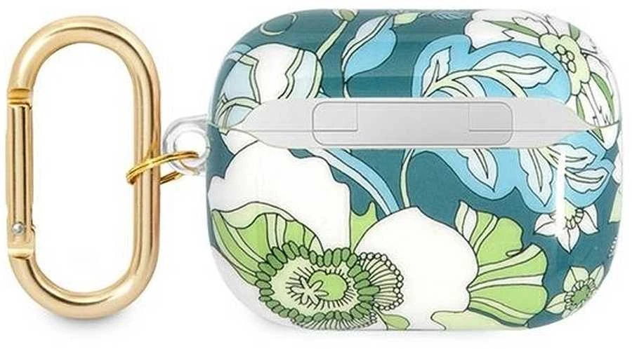 Guess GUAPHHFLN AirPods Pro dėklas žalios spalvos Flower Strap Collection