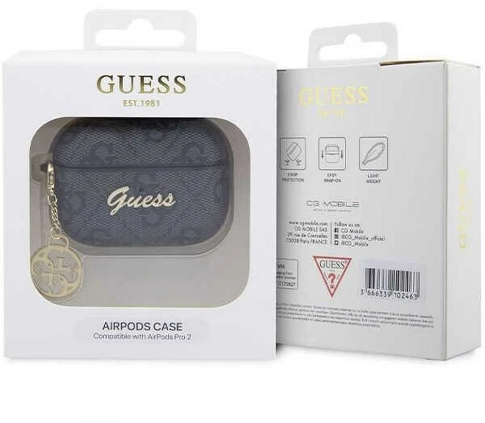 Guess GUAP2G4GSMK AirPods Pro 2 (2022/2023) dėklas juodos spalvos 4G Charm Collection