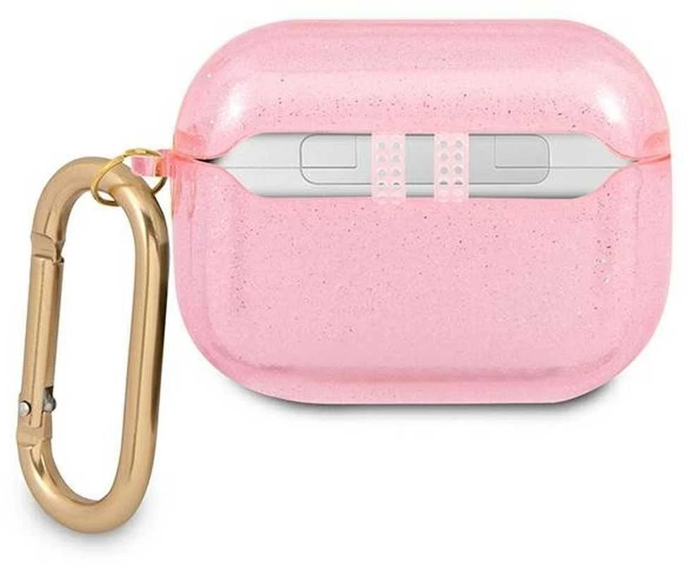 Guess GUAPUCG4GP AirPods Pro dėklas rožinės spalvos Glitter Collection