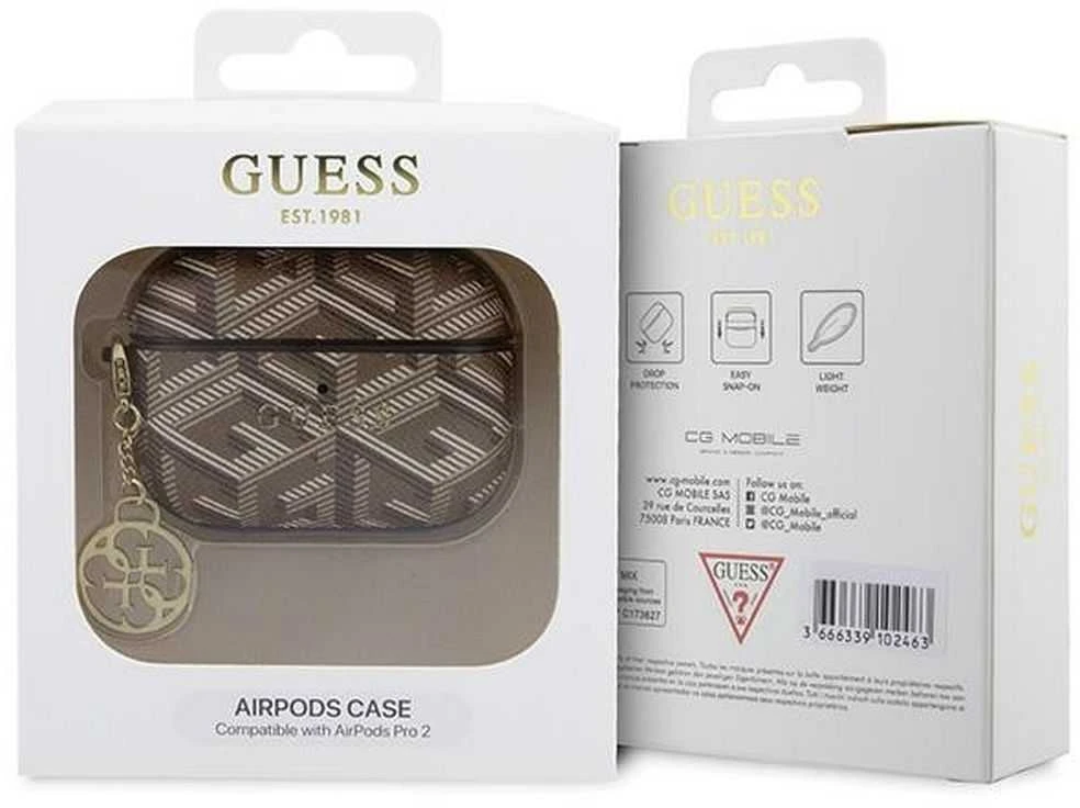 Guess GUAP2PGCE4CW AirPods Pro 2 (2022/2023) dėklas rudos spalvos GCube Charm