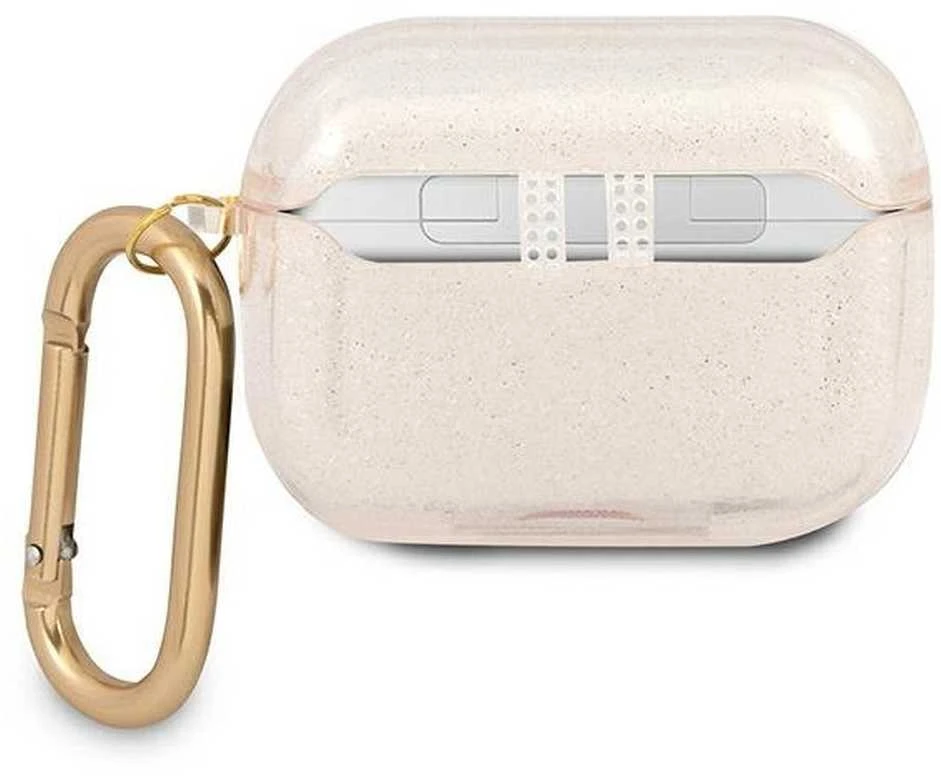 Guess GUAPUCG4GD AirPods Pro dėklas aukso spalvos Glitter Collection