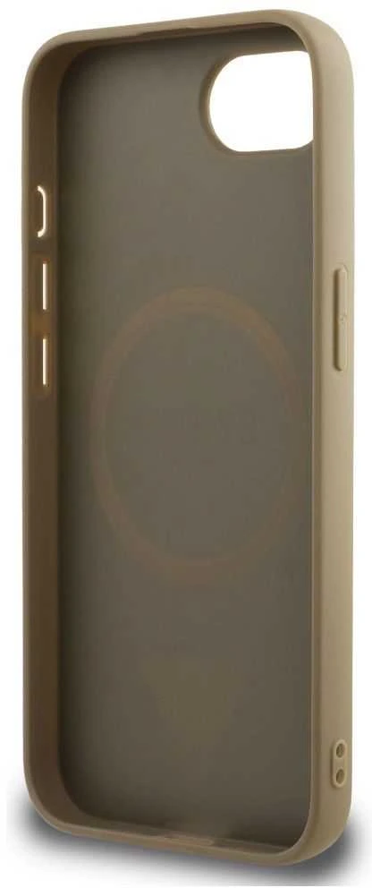 „Guess 4G Circle Classic Logo MagSafe“ dėklas, skirtas iPhone 16e - ruda
