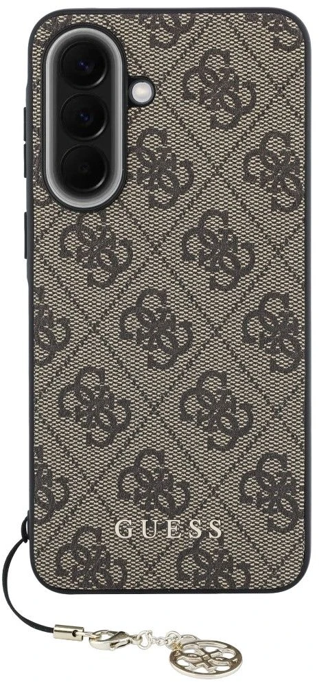 Guess 4G Charm dėklas skirtas Samsung Galaxy A37 rudos spalvos