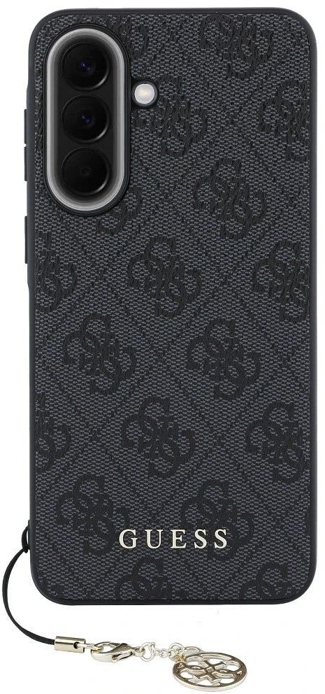 Guess 4G Charm dėklas skirtas Samsung Galaxy A37 juodos spalvos