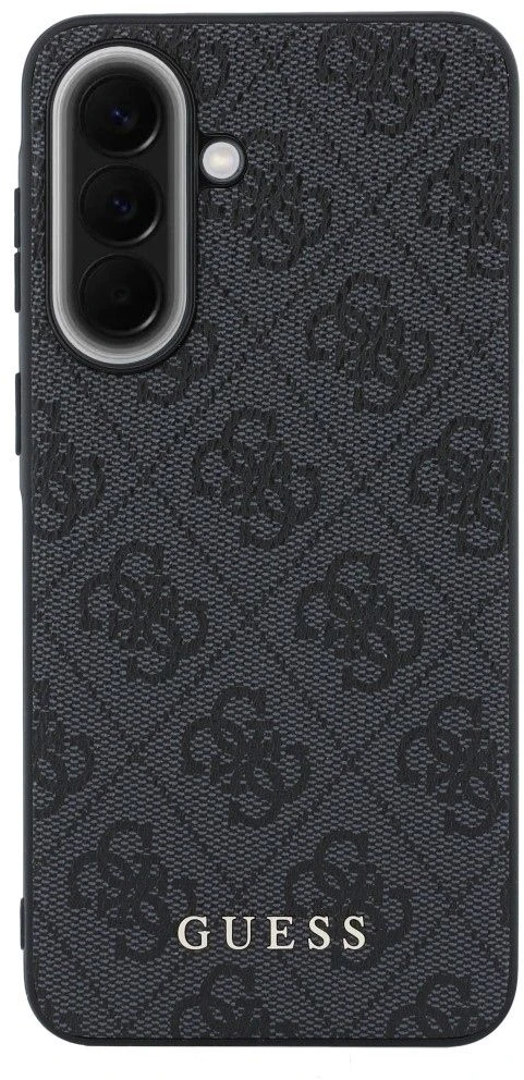 Guess PU 4G Metal Classic Logo dėklas skirtas Samsung Galaxy A57 pilkos spalvos