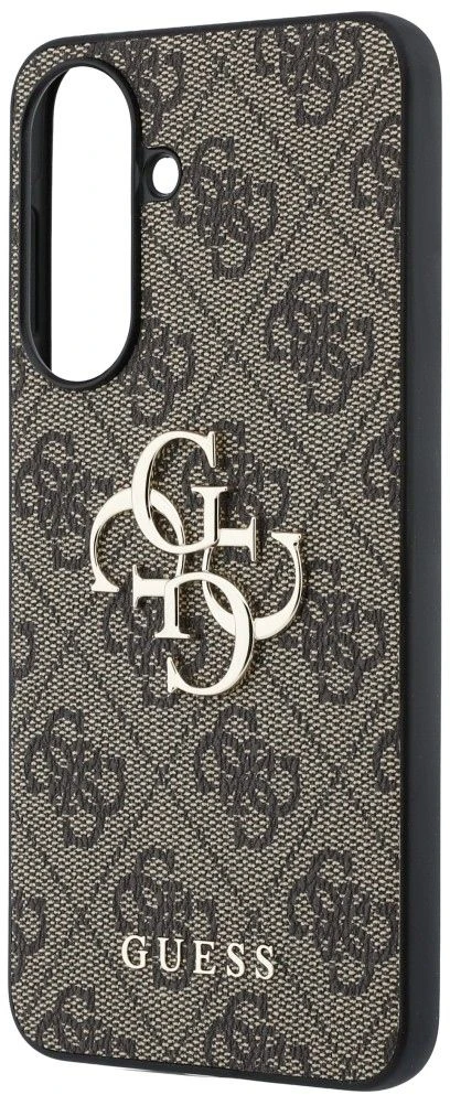 Guess PU 4G Metal Logo dėklas skirtas Samsung Galaxy A57 rudos spalvos