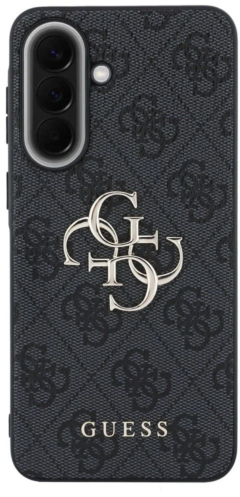 Guess PU 4G Metal Logo dėklas skirtas Samsung Galaxy A57 pilkos spalvos
