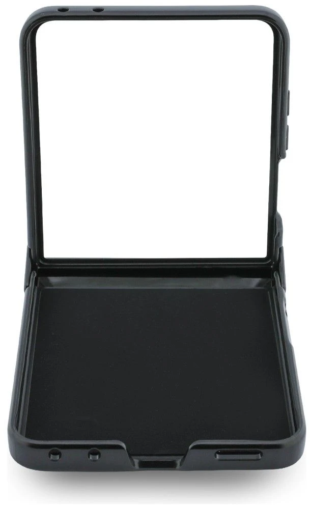 Guess PU 4G Metal Logo dėklas Samsung Galaxy Z Flip 8 rudos spalvos
