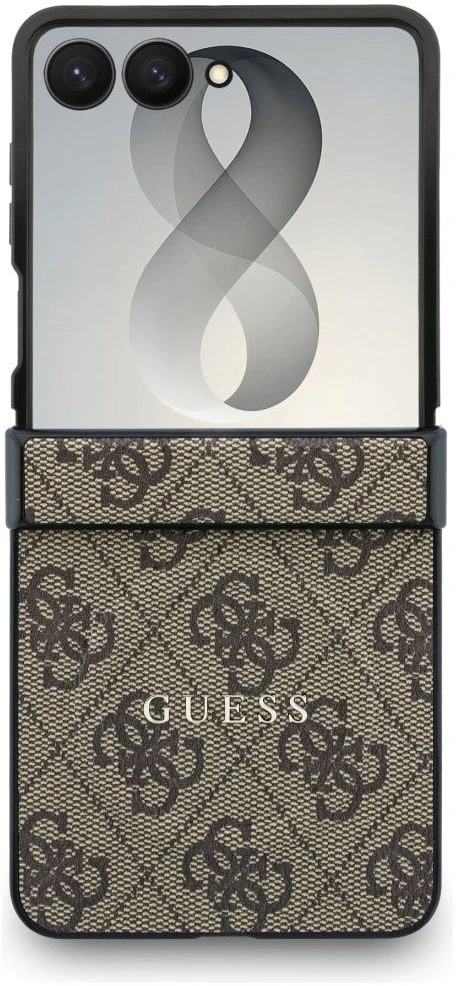 Guess PU Leather 4G Magnetic dėklas Samsung Galaxy Z Flip 8 rudos spalvos