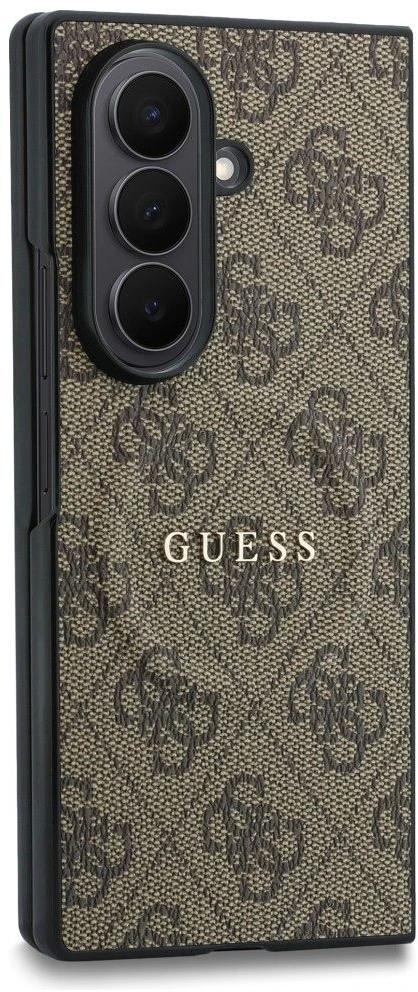Guess PU Leather 4G Magnetic dėklas Samsung Galaxy Z Fold 8 Ultra rudos spalvos