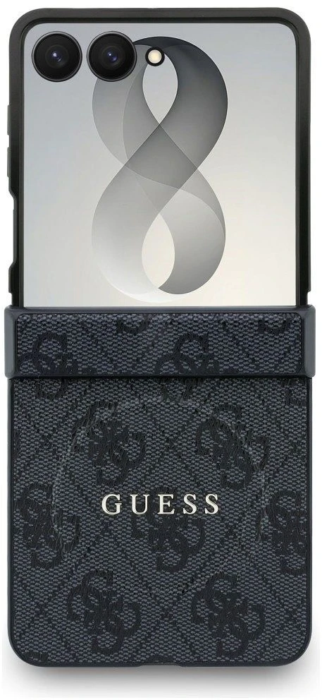 Guess PU Leather 4G Magnetic dėklas Samsung Galaxy Z Flip 8 juodos spalvos