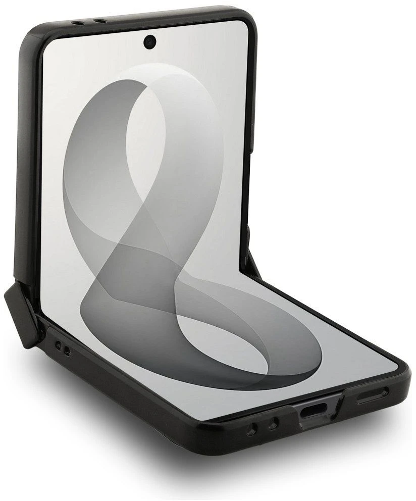 Guess PU Leather 4G Magnetic dėklas Samsung Galaxy Z Flip 8 juodos spalvos