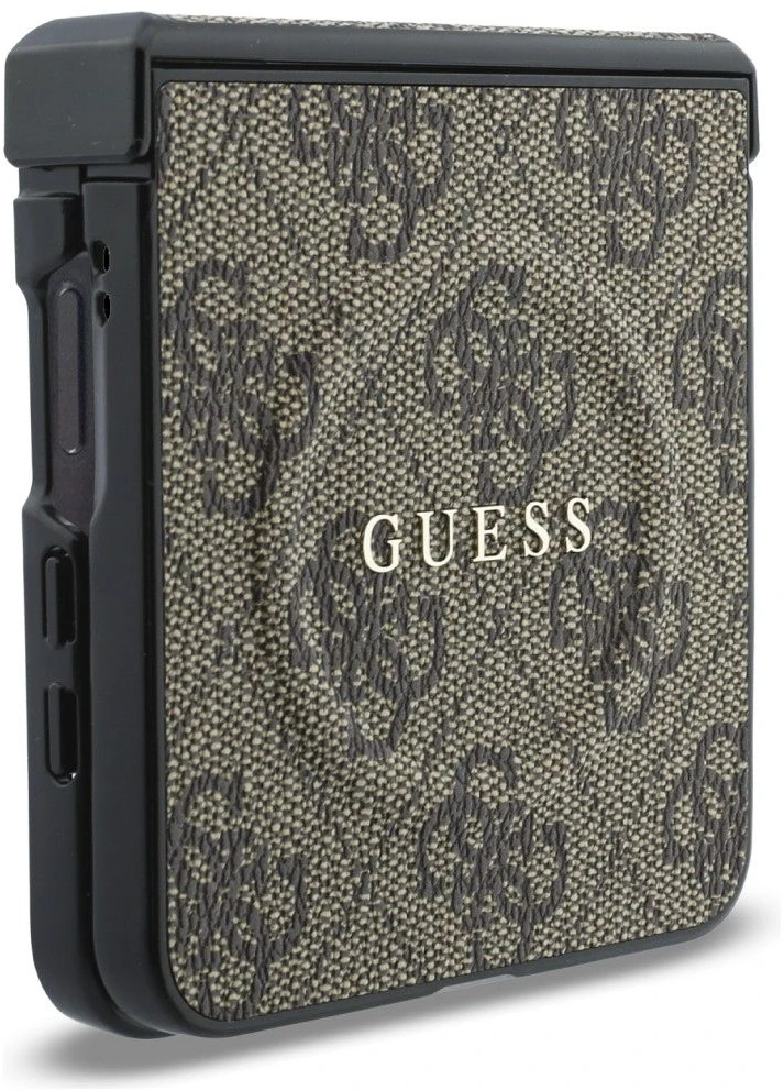 Guess PU Leather 4G Magnetic dėklas Samsung Galaxy Z Flip 8 rudos spalvos