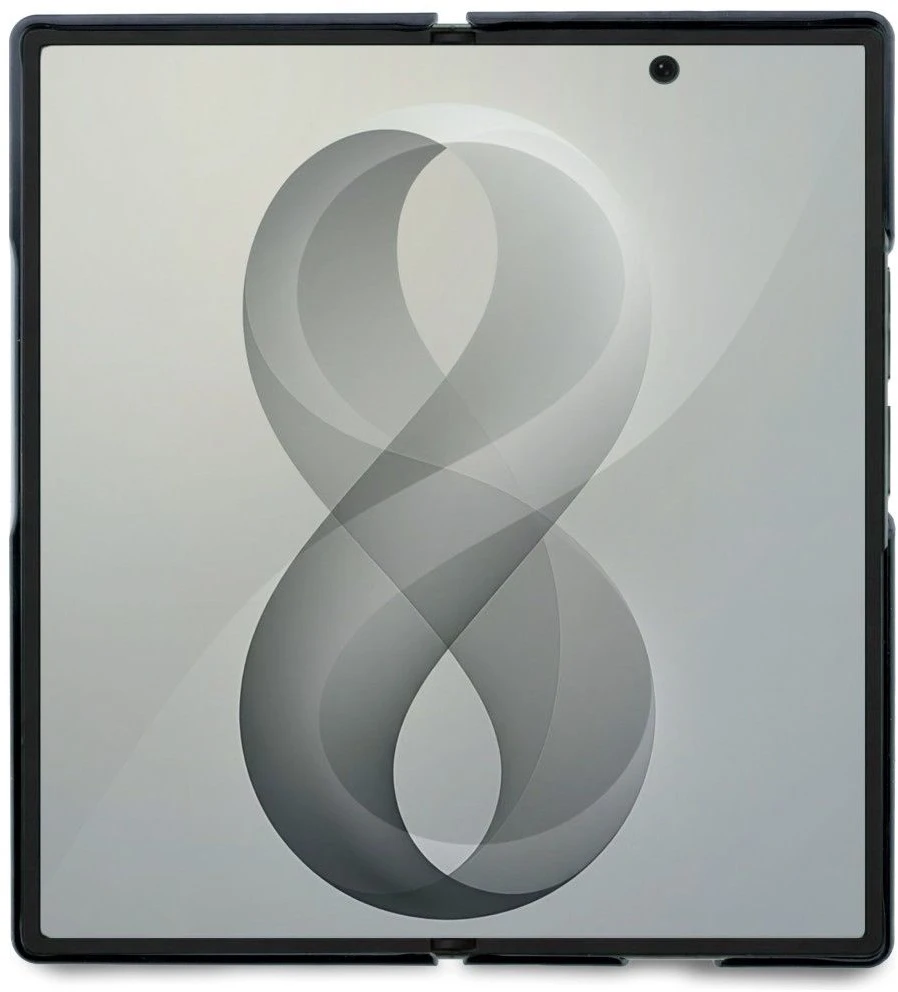 Guess PU odos 4G magnetinis dėklas Samsung Galaxy Z Fold 8 Ultra rudas