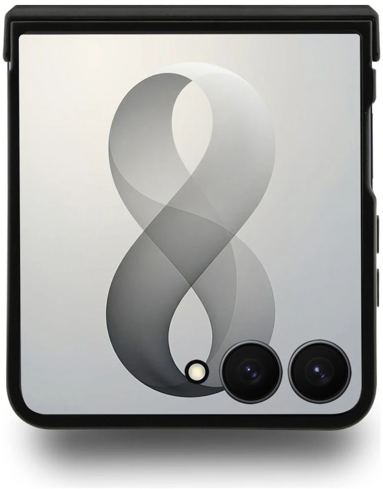 Guess PU 4G Metal Logo dėklas Samsung Galaxy Z Flip 8 pilkos spalvos