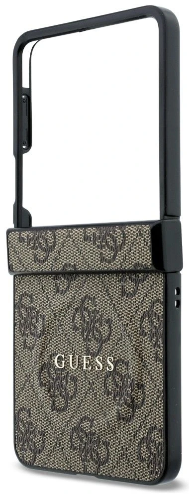 Guess PU Leather 4G Magnetic dėklas Samsung Galaxy Z Flip 8 rudos spalvos