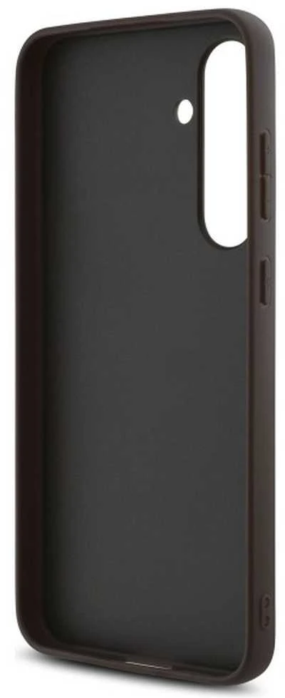 GUESS dėklas skirtas Samsung Galaxy S24 FE GUHCS24FEG4GFBR (HC PU 4G Metal Logo) rudos spalvos